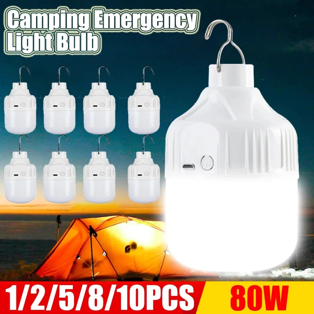 Outdoor USB Rechargeable LED Lantern for Camping and Emergency Light