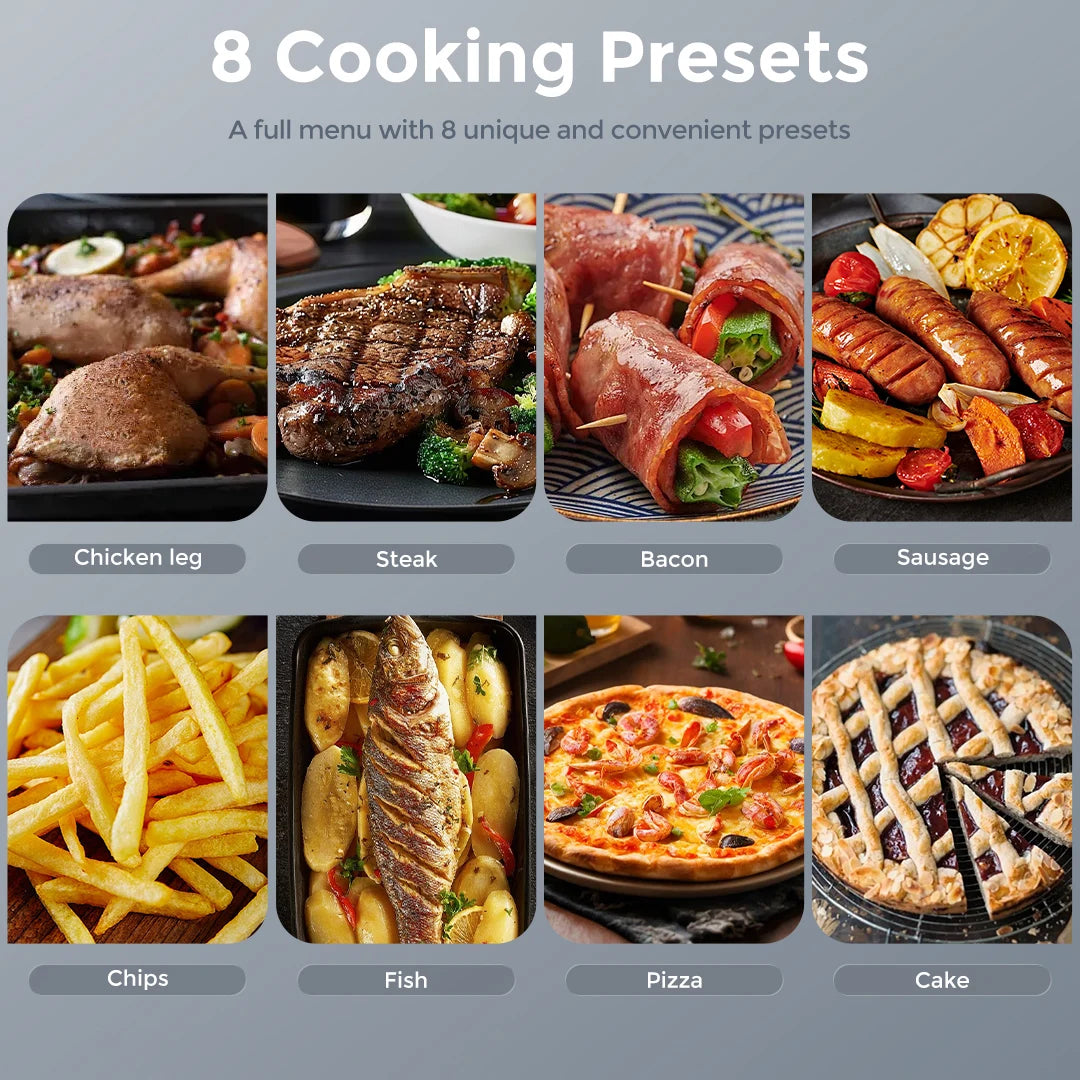 SEJOY 6 Quart Air Fryer Oven Multi Cooker 8 In 1 Dehydrate Bake Warm