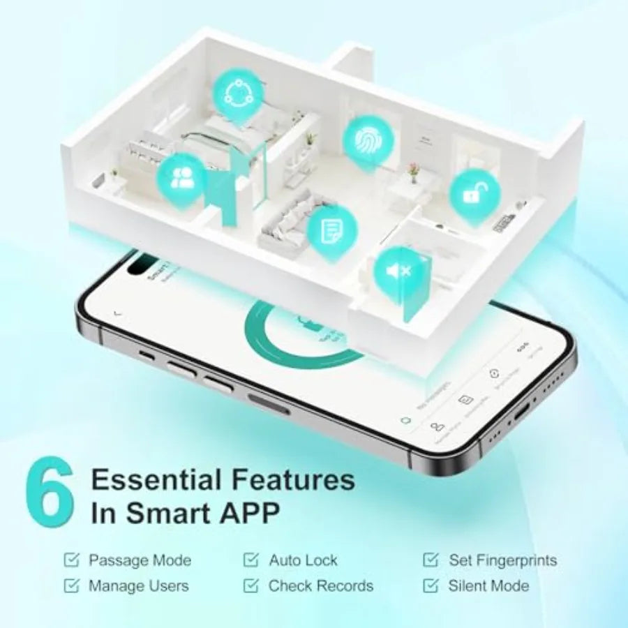 Fingerprint Door Lock With App Control And Biometric Keyless Entry