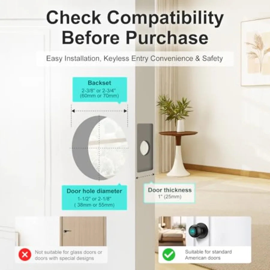 Fingerprint Door Lock With App Control And Biometric Keyless Entry