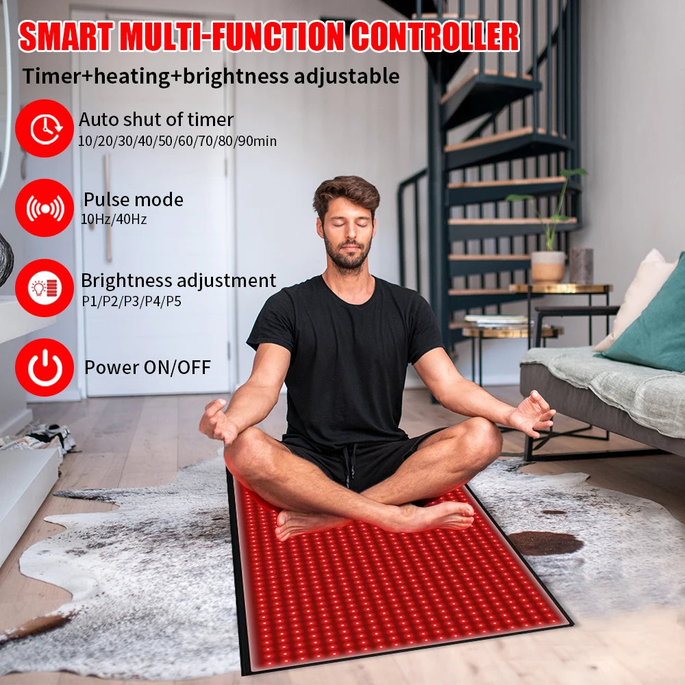 Full Body Red Light Therapy Mat Infrared Pain Relief Wellness