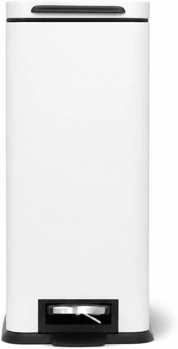 Slim Fit Kitchen Trash Can With Soft Close Pedal Lid