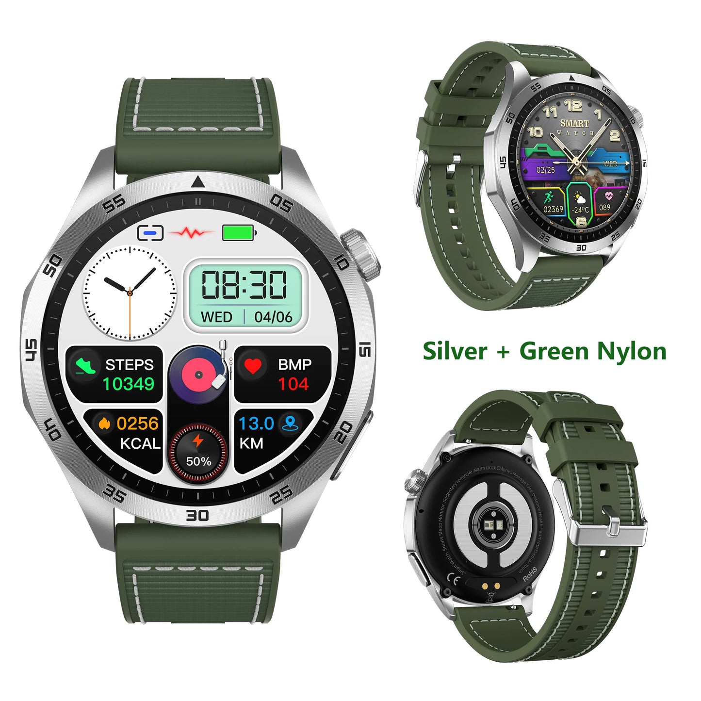 Ecg Smart Watch With Blood Pressure Oxygen And Bluetooth Calling