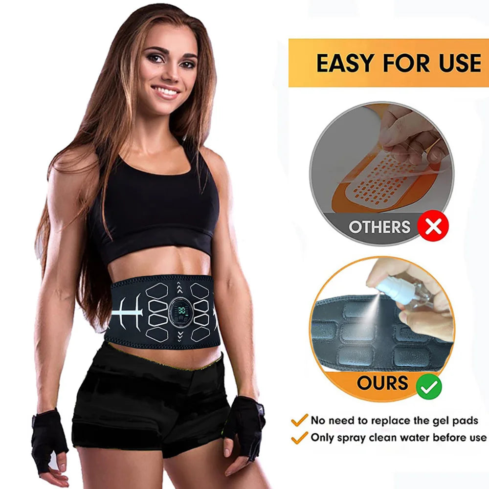 EMS Muscle Stimulator Abs Trainer Belt For Abdominal Toning