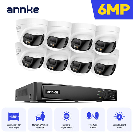 ANNKE 4K Security Camera System With 180 Degree Panoramic Lens