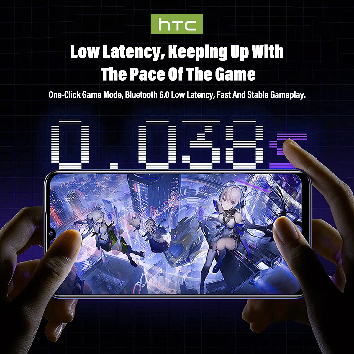 HTC NE70 Wireless Bluetooth Earphones With AI Translator Feature