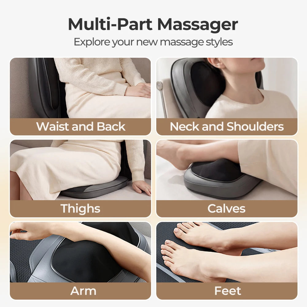 HIMOUTA Shiatsu Neck And Back Massager With Heat Adjustable
