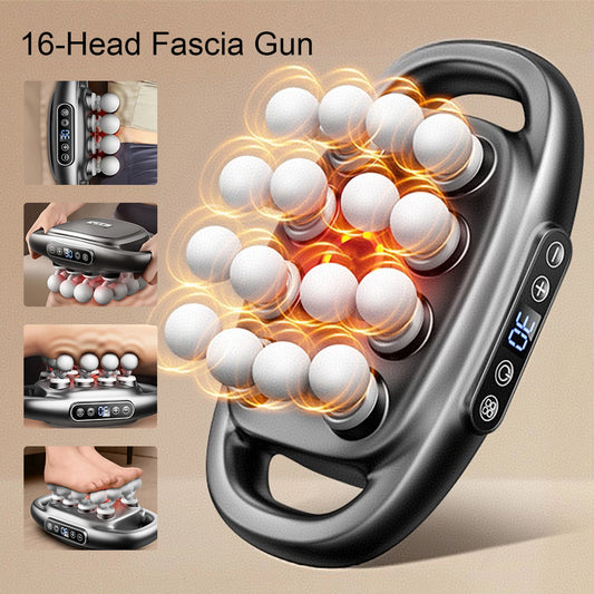 Foreverlily 16-Head Fascia Gun High Frequency Body Massage Massager