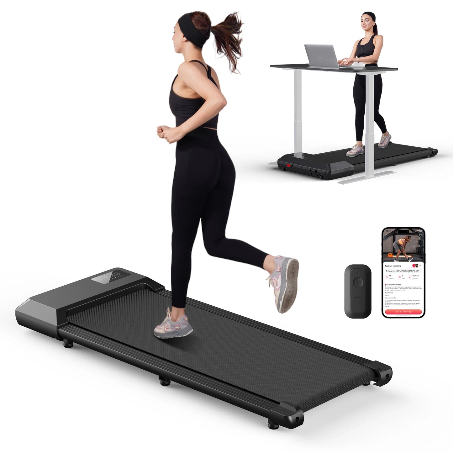 Superun 2in1 Treadmill 2.5HP Home Walking Running Machine