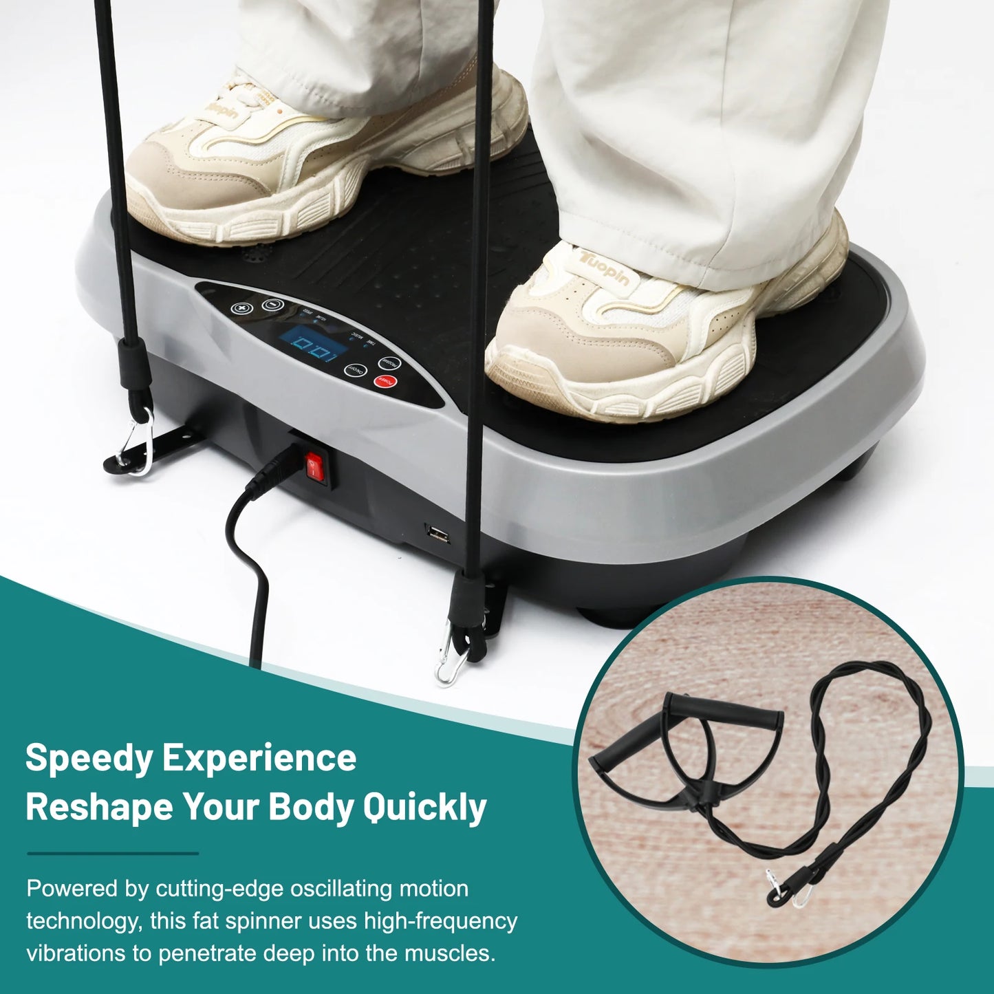 Vibration Plate Exercise Machine For Home Fat Burning Workout Portable