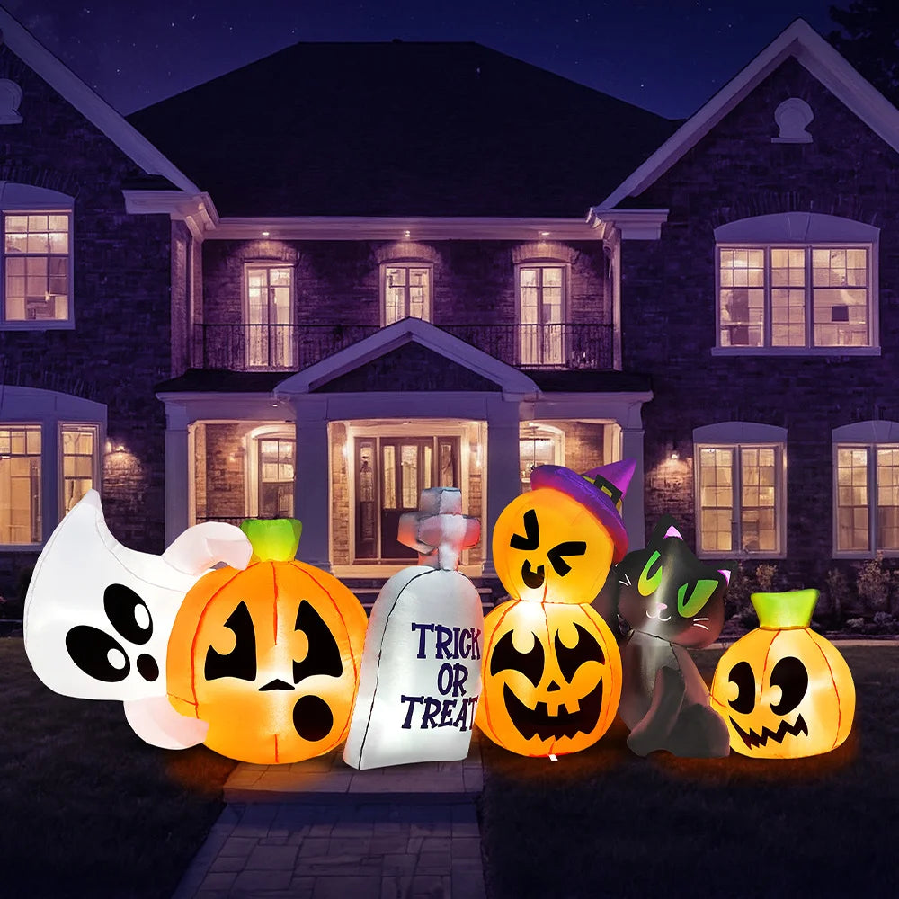 Outdoor Halloween Inflatables With LED Lights For Yard And Lawn Decoration