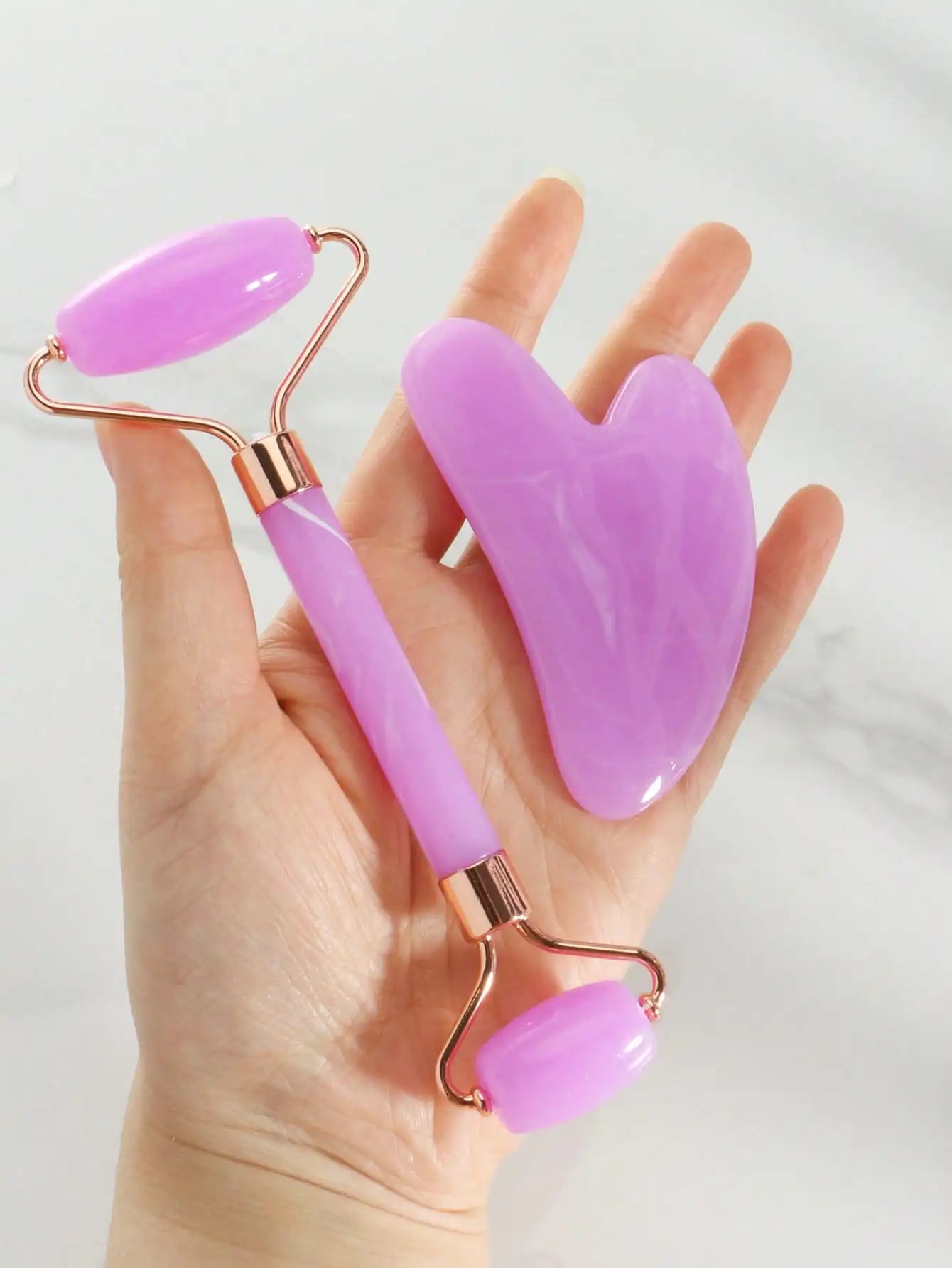 3 Piece Facial Massage Tool Set With Face Roller Cupping