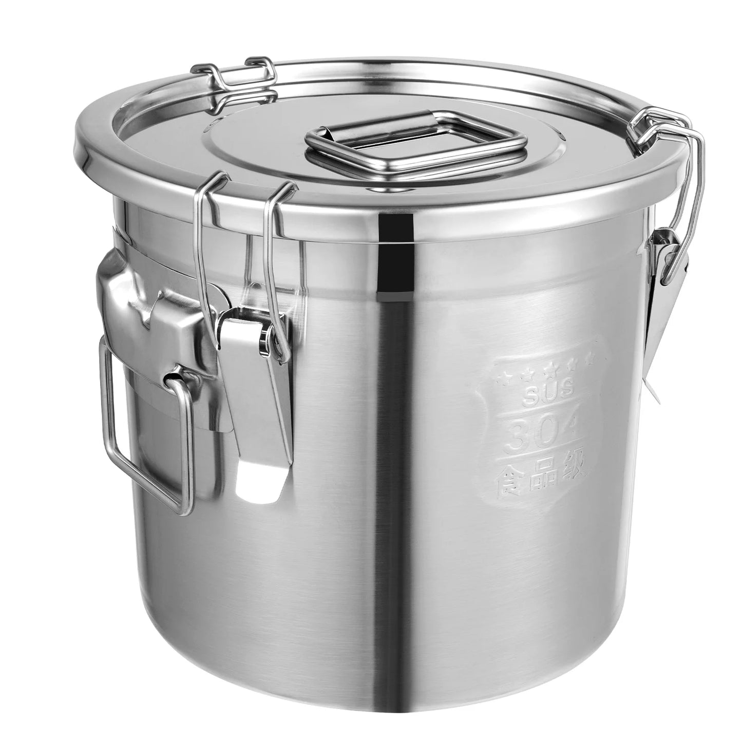 Bymaocar Stainless Steel Cereal Container Airtight Durable Storage Bucket