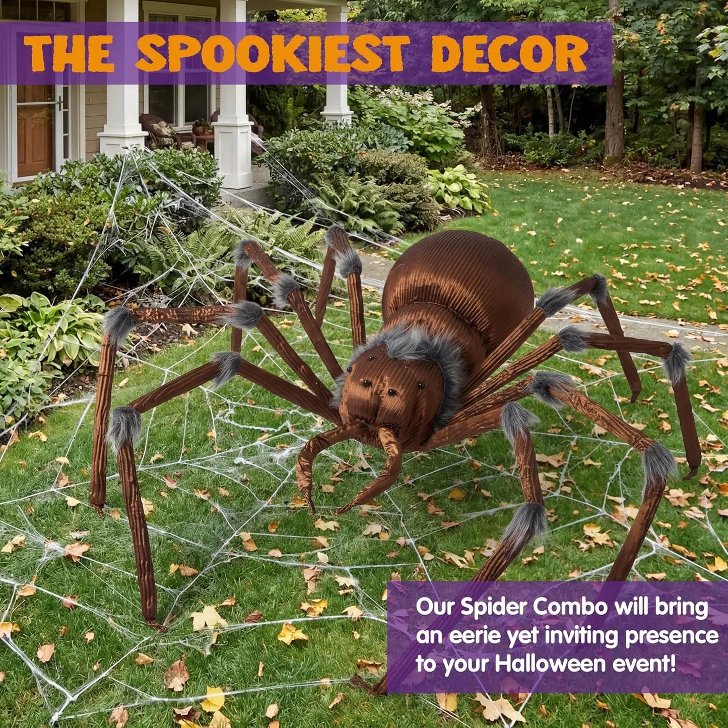 Joyfy Halloween Spider Outdoor Garden Decoration For Party Displays