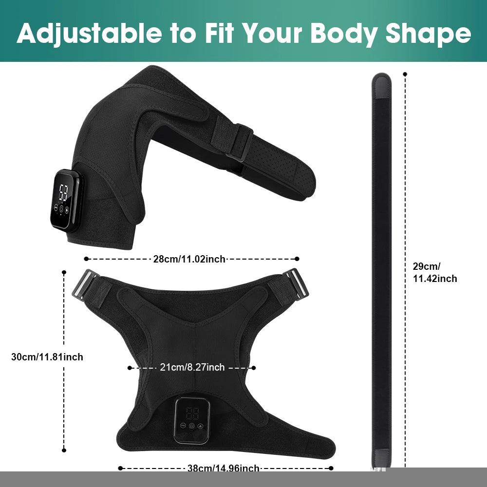 Hailicare Electric Heating Shoulder Brace Vibration Massage
