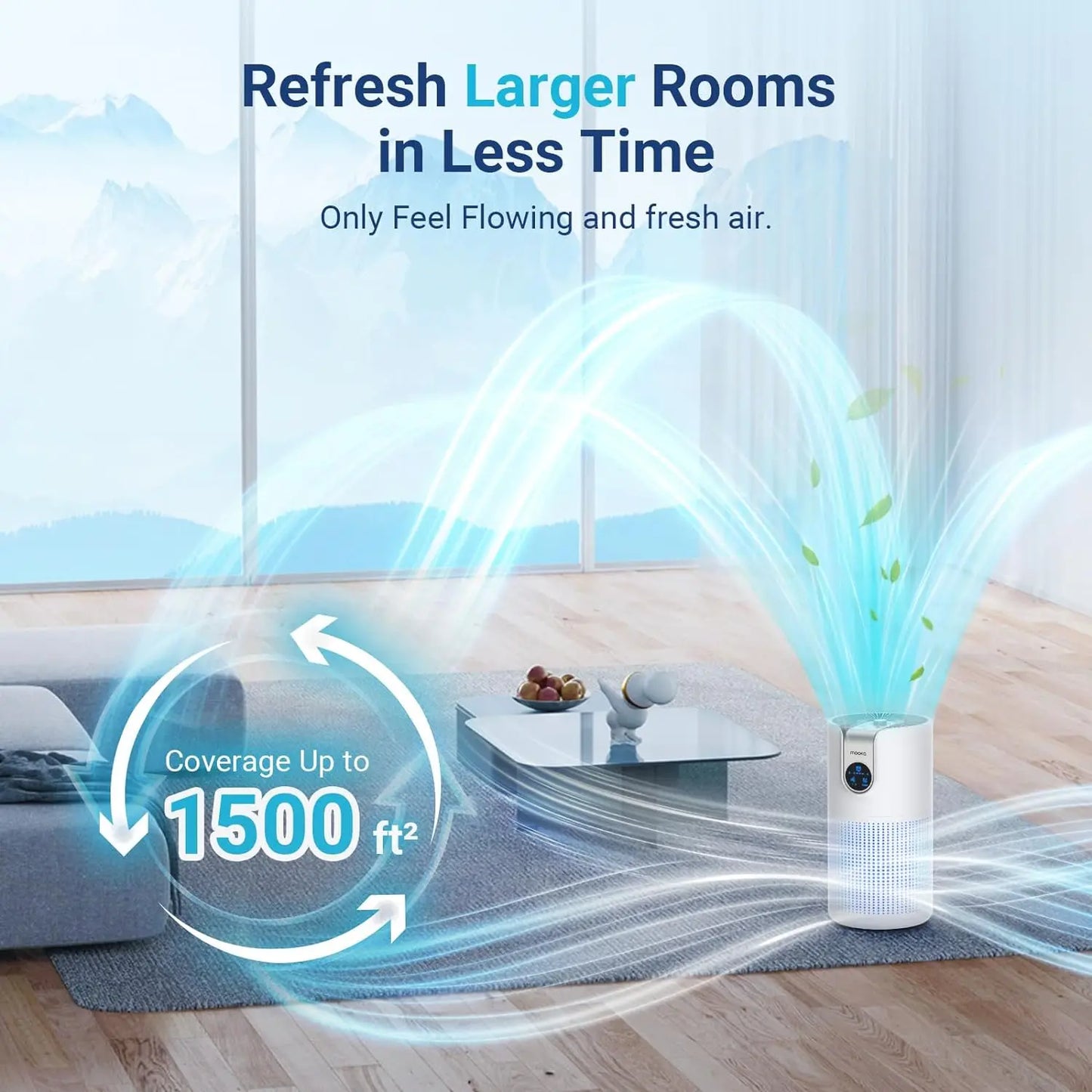 MOOKA M03 Air Purifier With Aromatherapy And HEPA Filter