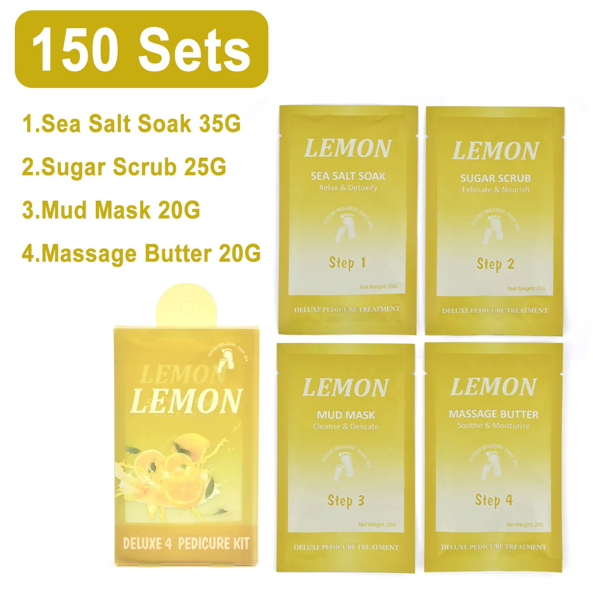 FootNICE 4 Step Spa Pedicure Kit 4-In-1 Deluxe Foot Care