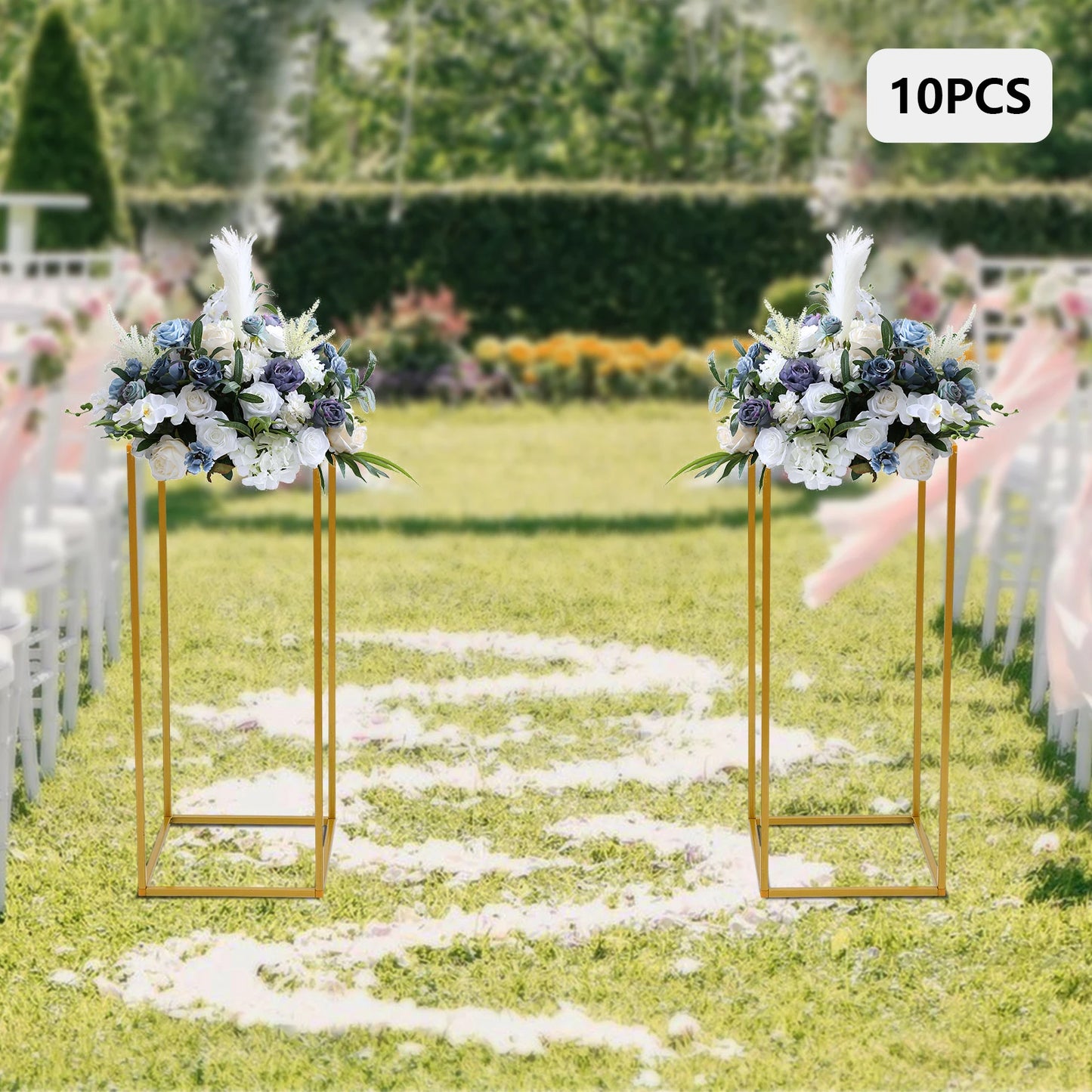 10 Piece Metal Flower Rack Set For Wedding And Events