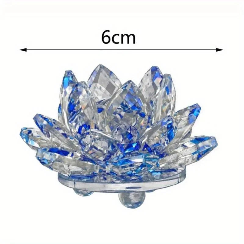 Crystal Lotus Paperweight Figurine For Home Decoration And Gifts