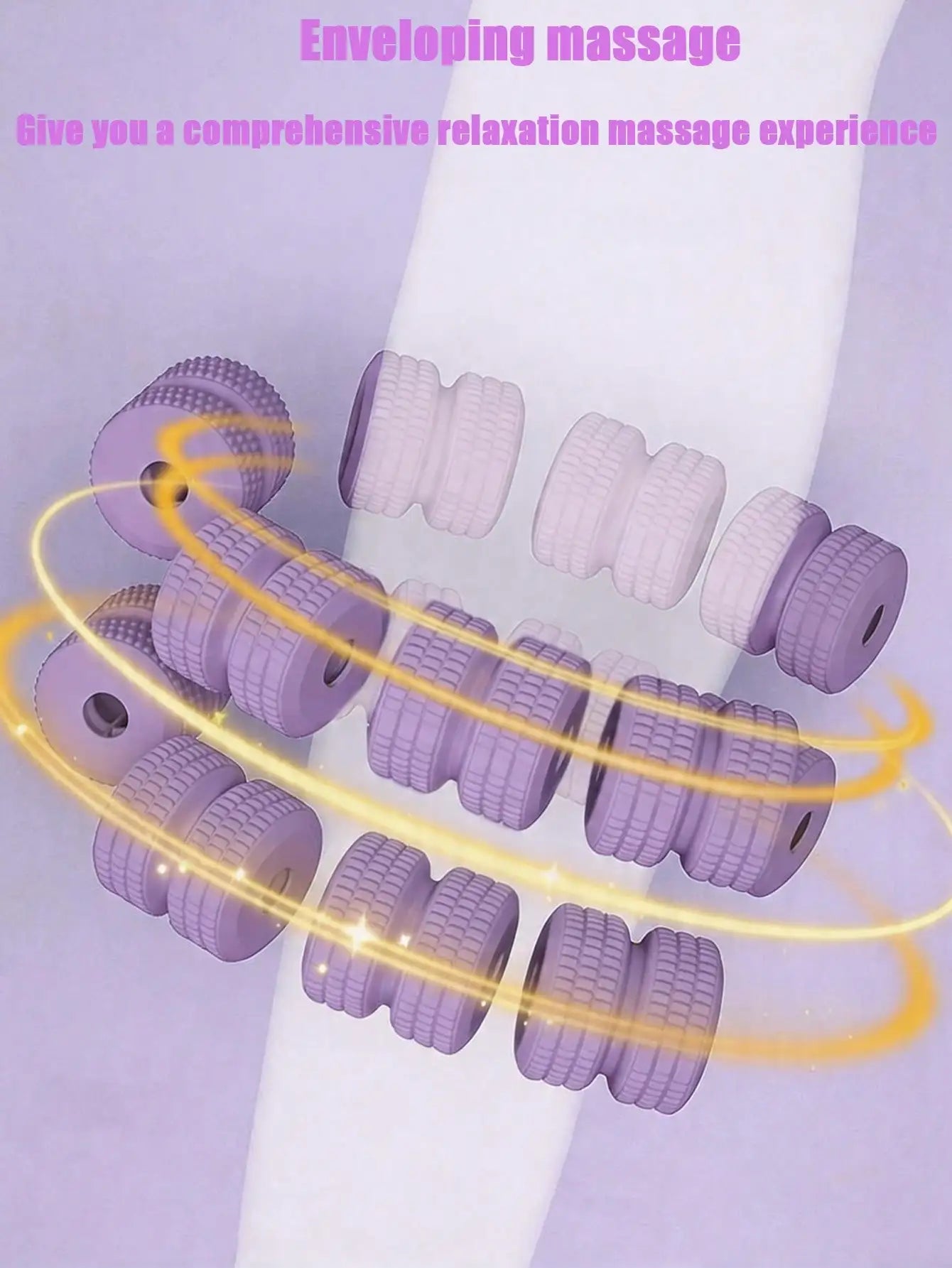 Professional Yoga Leg Ring Clamp With 28 Massage Roller Wheels