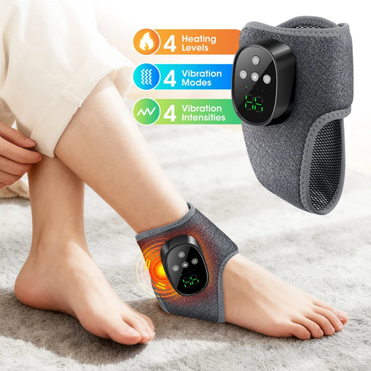 PASTSKY Cordless Heated Ankle Brace Massager With Four Heat Settings