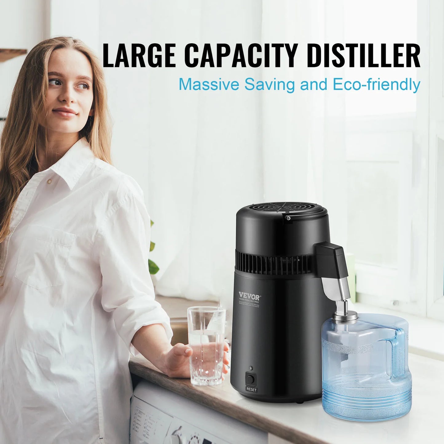 SucceBuy Water Distiller Countertop Pure Water Purifier