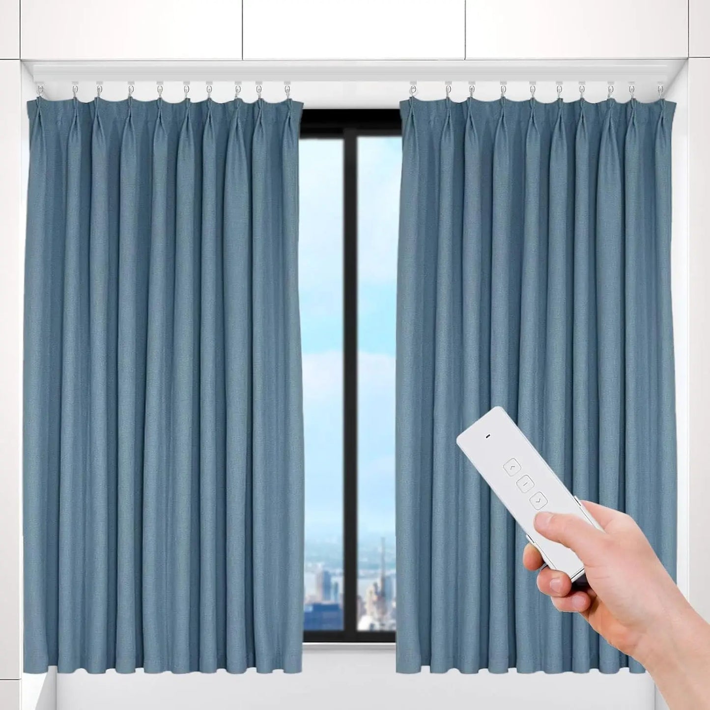 XMSJ Smart Motorized Curtain Rail With Remote Alexa Google Home