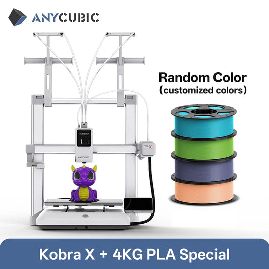 Anycubic Kobra X Multi Material FDM 3D Printer With Ai Assistance