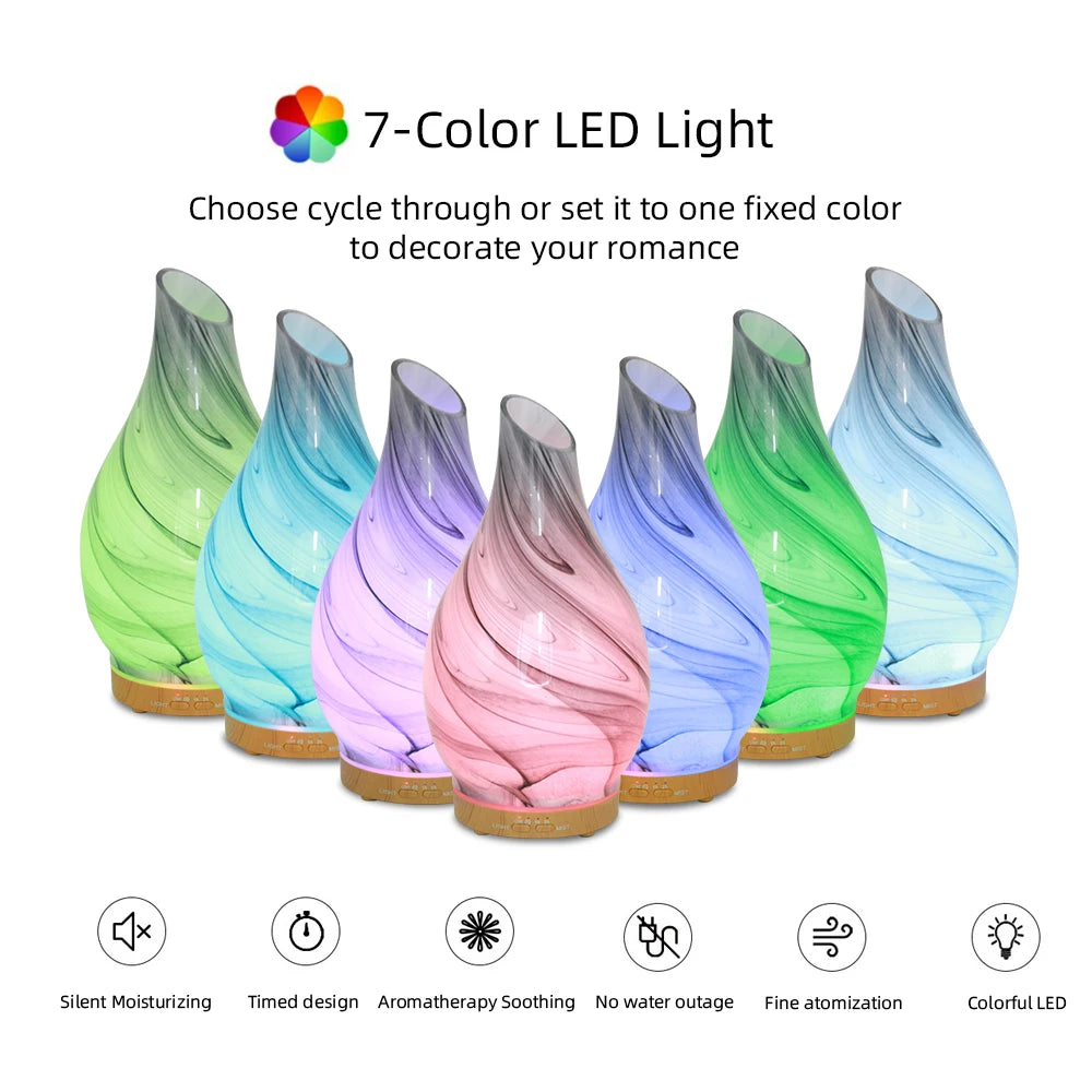 Silent Aroma Diffuser With 7 Color Modes And Timer