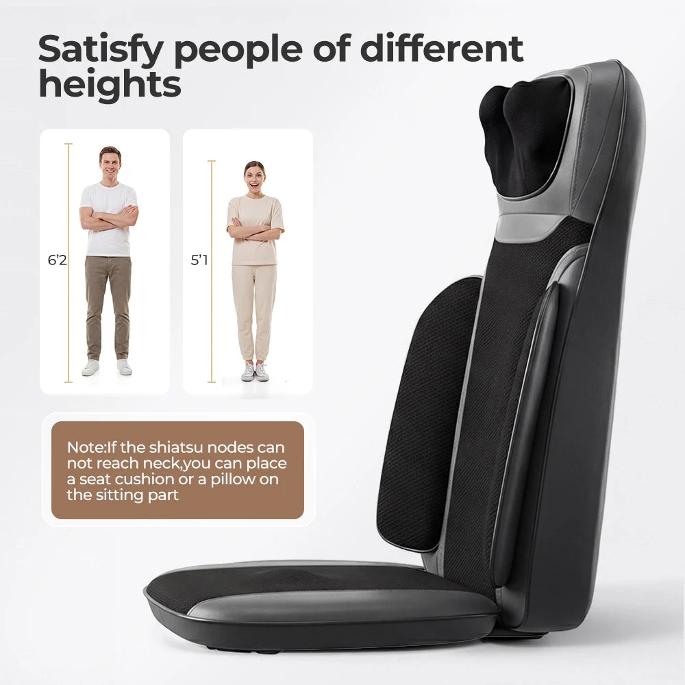 HIMOUTA Shiatsu Neck And Back Massager With Heat Adjustable