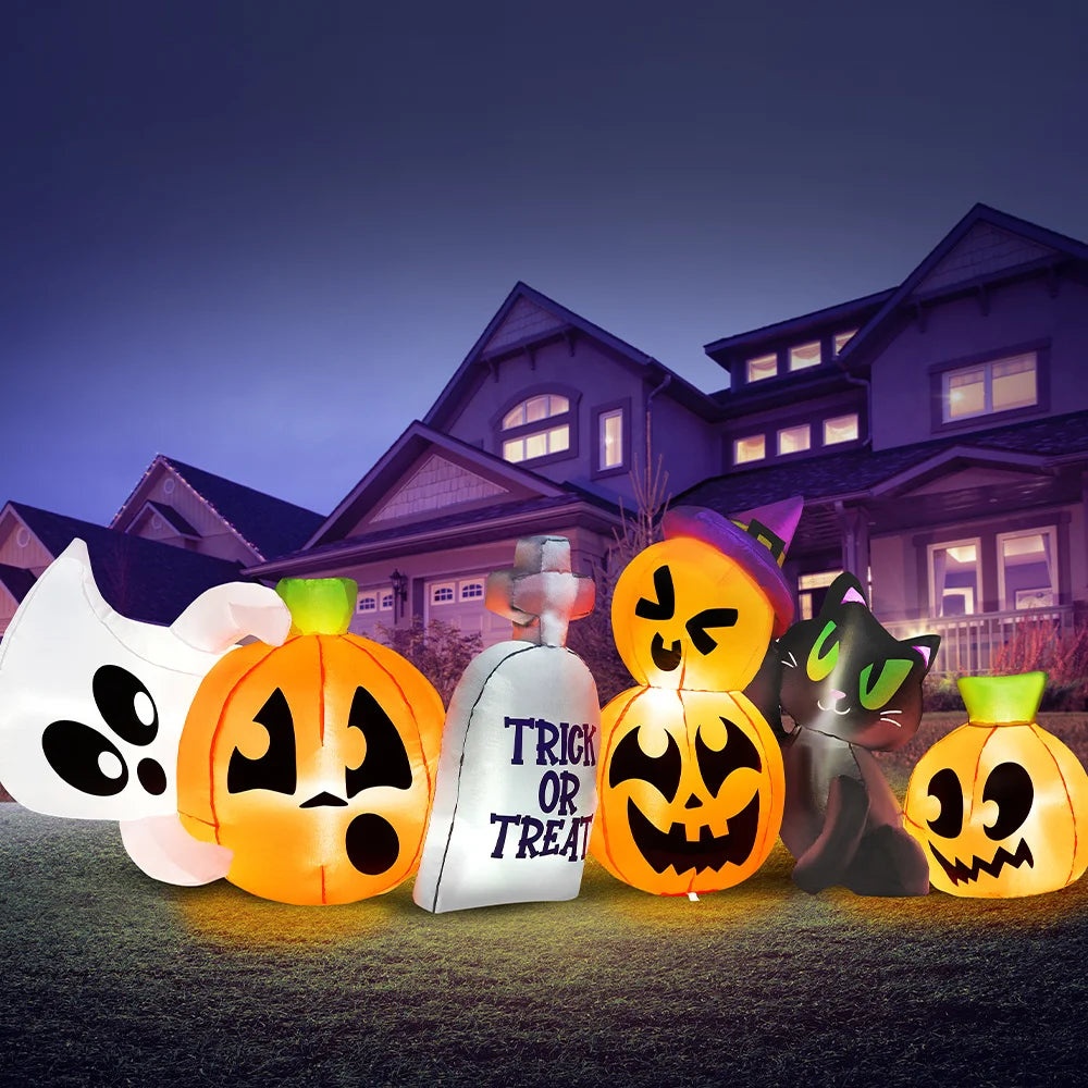 Outdoor Halloween Inflatables With LED Lights For Yard And Lawn Decoration