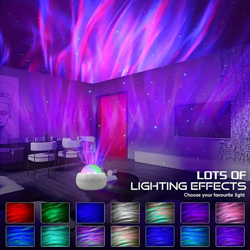 LED Aurora Galaxy Projector Night Light With Remote 360 Rotation