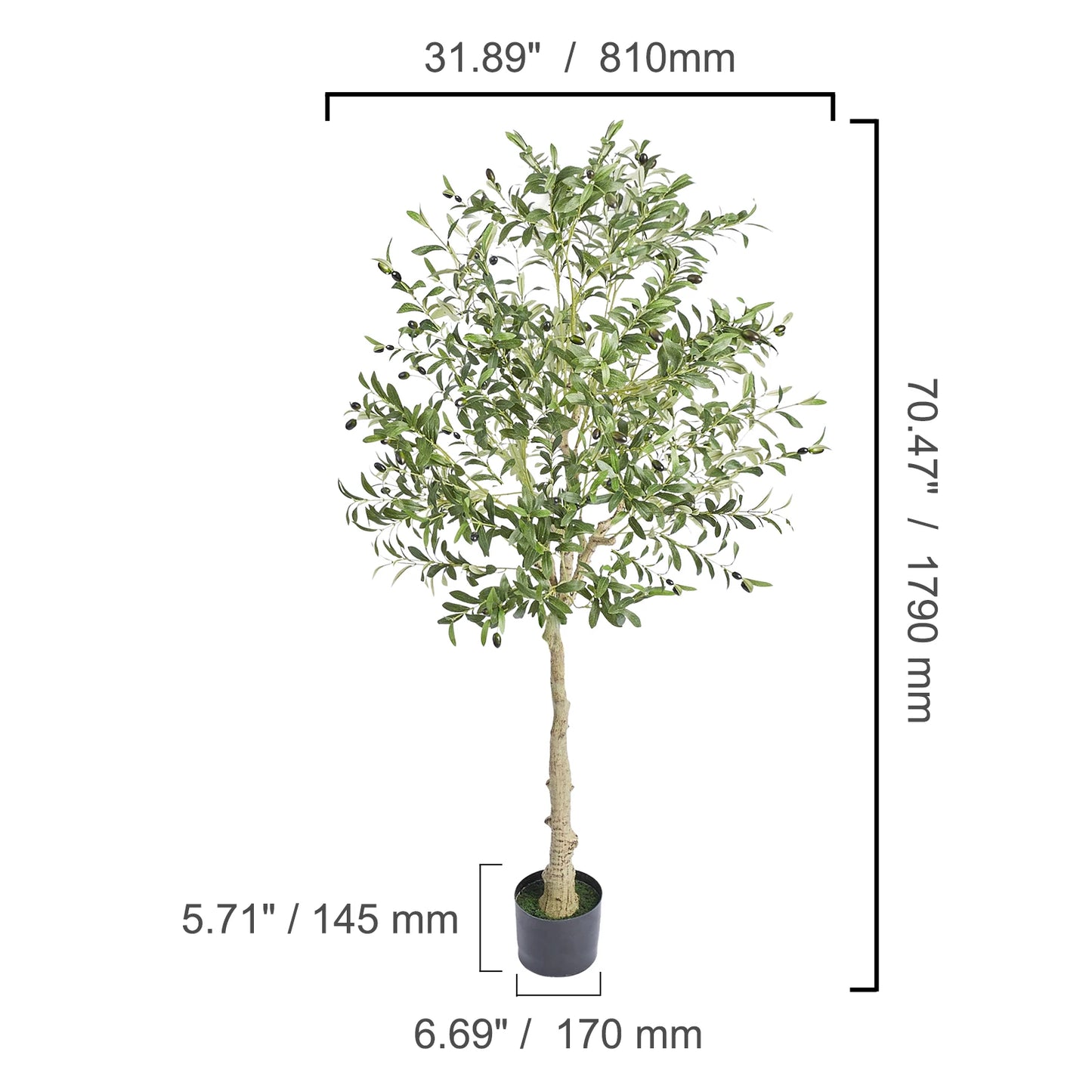 SucceBuy Artificial Olive Tree Faux Plant For Home Decor
