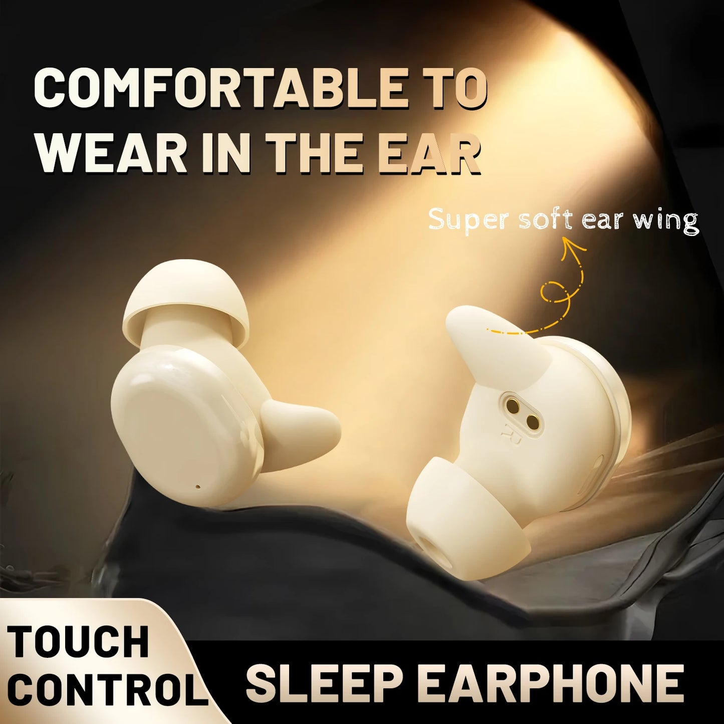 Shuke Sk49 Bluetooth Wireless Sleep Earbuds Noise Canceling With Case