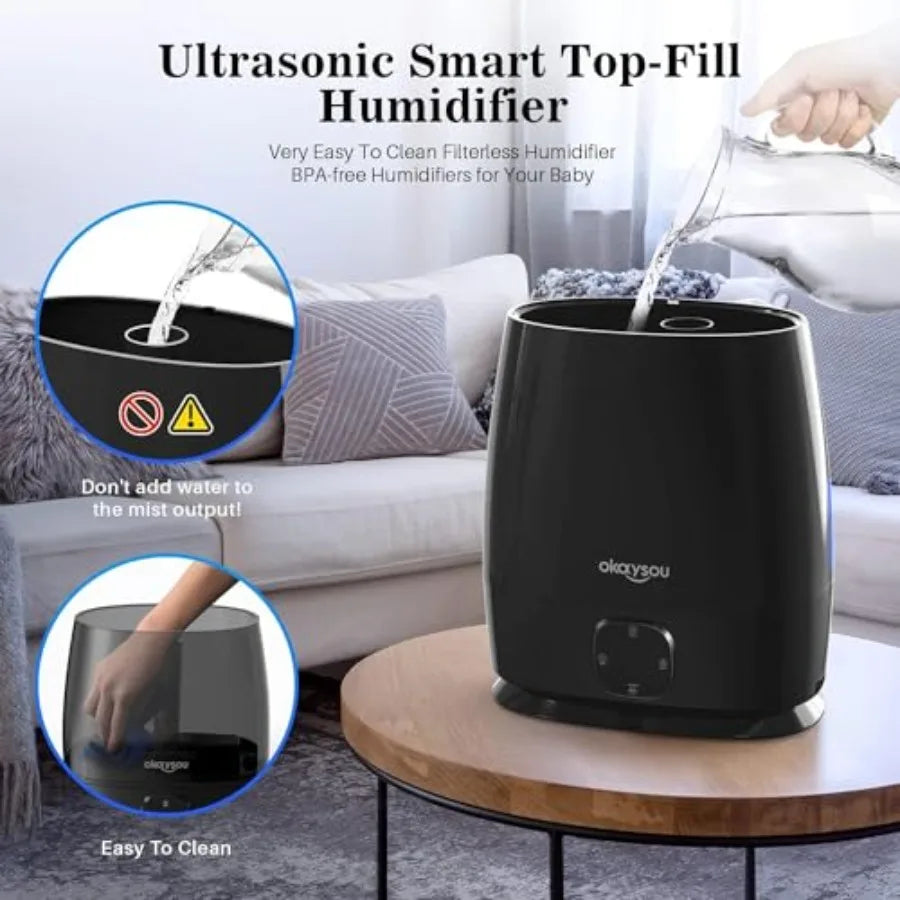 Smart Humidifier And Diffuser With Remote Control Filterless