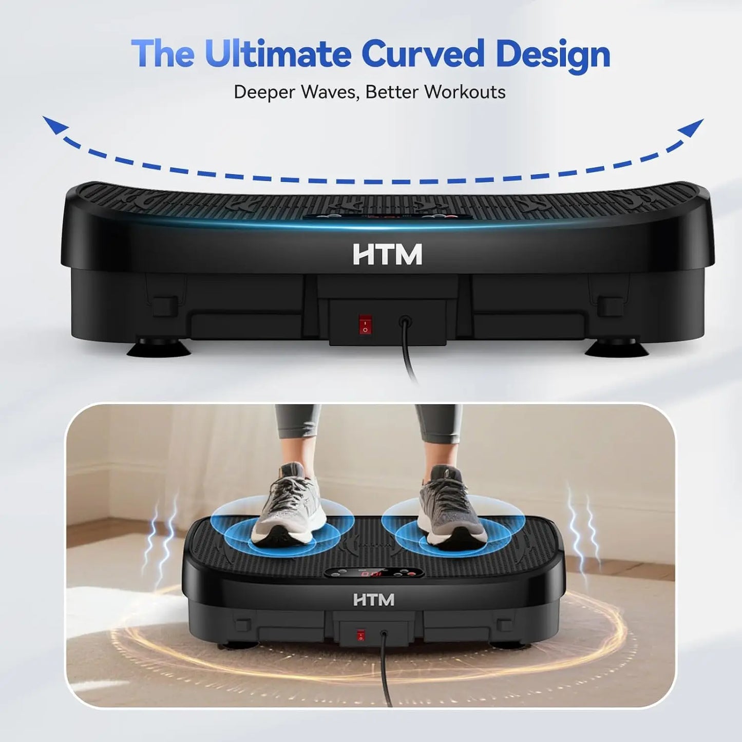 HTM Vibration Plate Fitness Platform With 120 Levels Home Gym