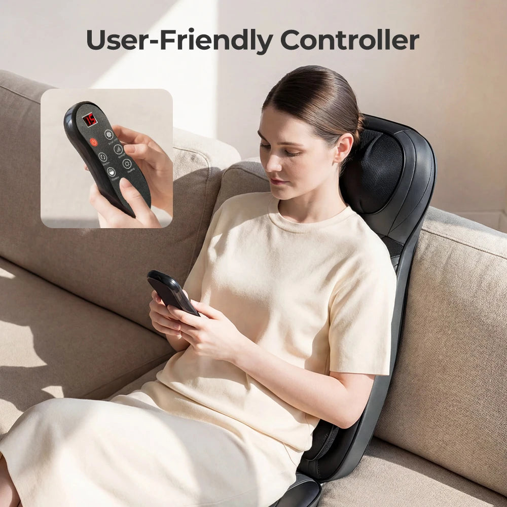 HIMOUTA Shiatsu Neck And Back Massager With Heat Adjustable