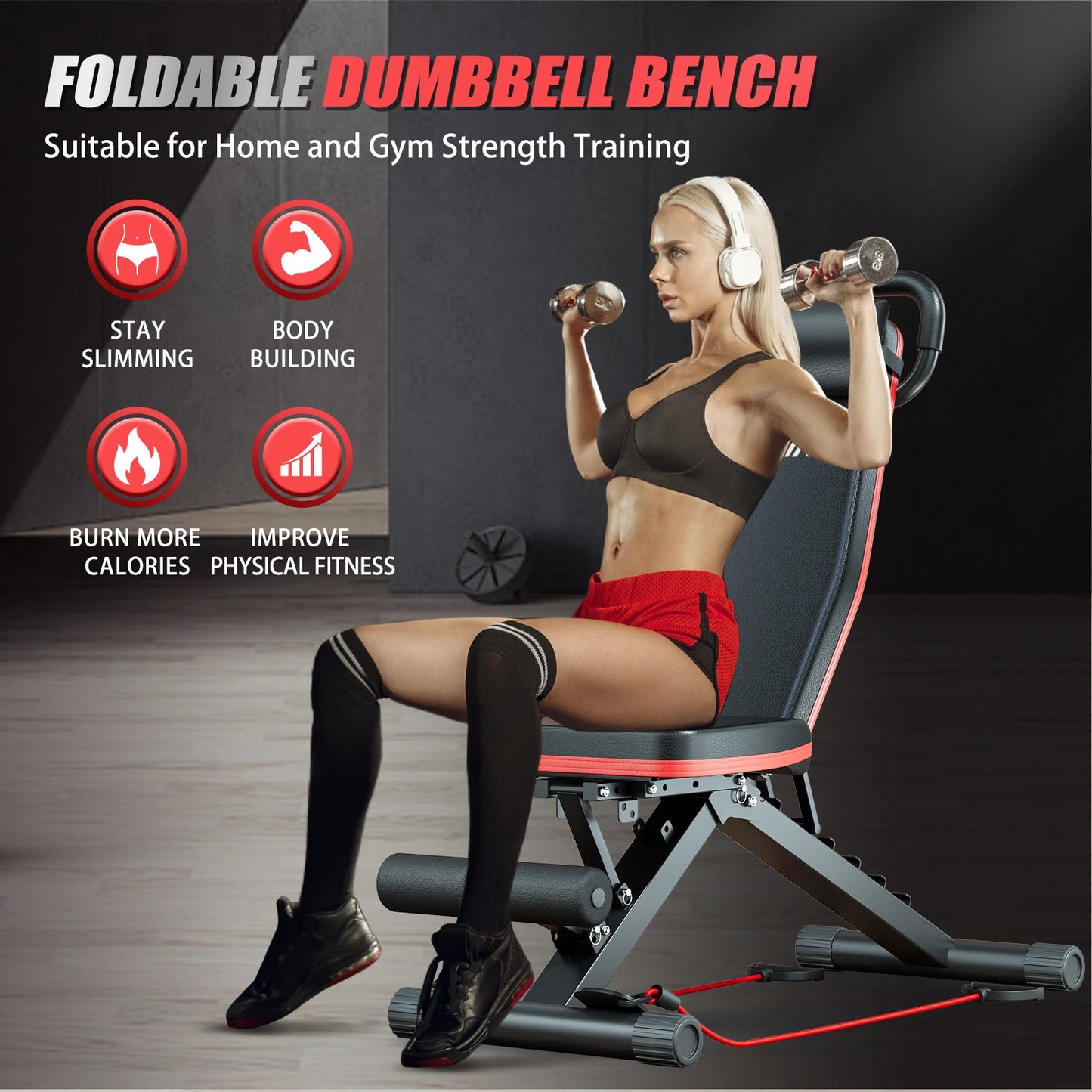 Foldable 14 In 1 Dumbbell Bench For Full Body Workout