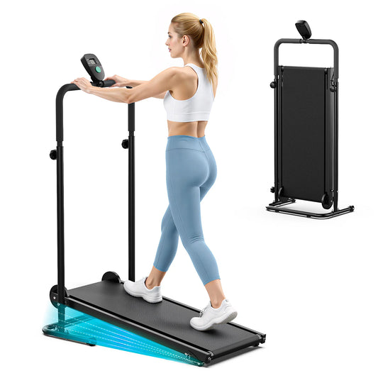 AKLUER Non Motorized Foldable Treadmill For Small Homes