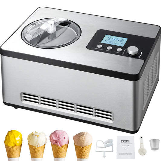 SucceBuy Automatic Ice Cream Maker With Built-In Compressor