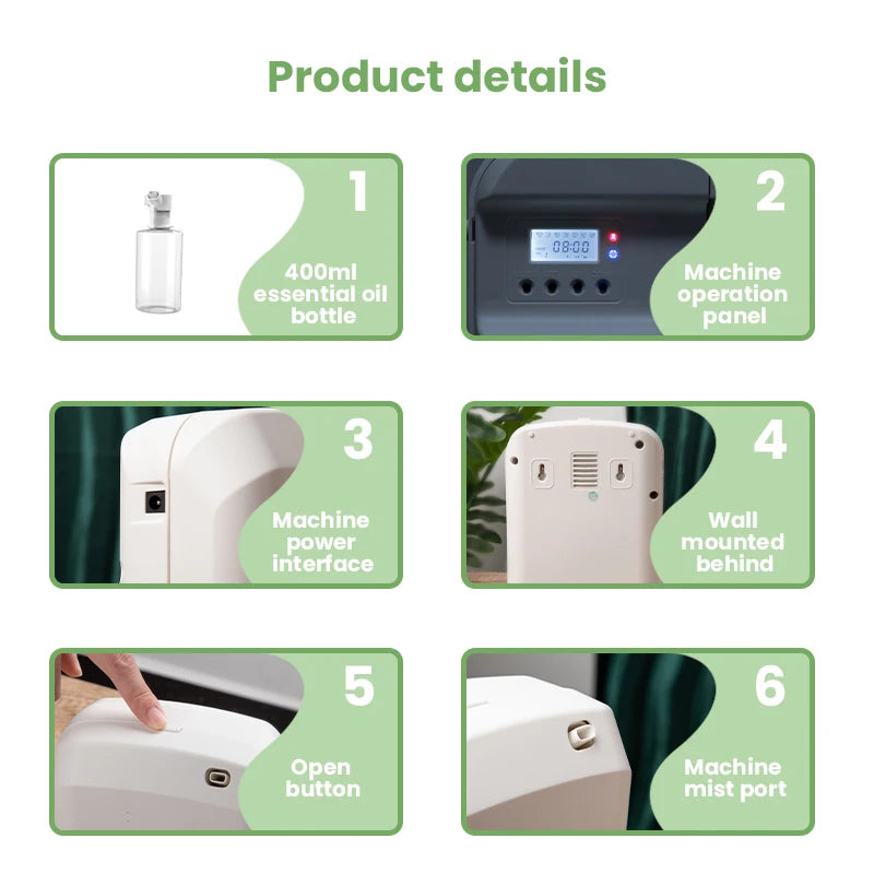 AROMA TUNNEL Fragrance Diffuser Bluetooth Control Aromatic Oil Diffuser