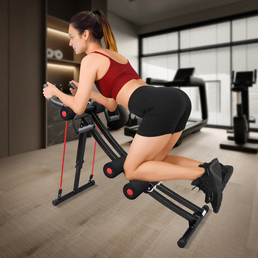 Foldable Ab Machine For Home Gym Core And Abdominal Trainer LCD Display