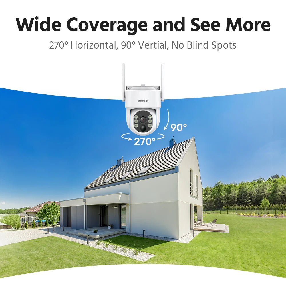 ANNKE 4MP Solar Wireless Security Cameras With 4CH NVR