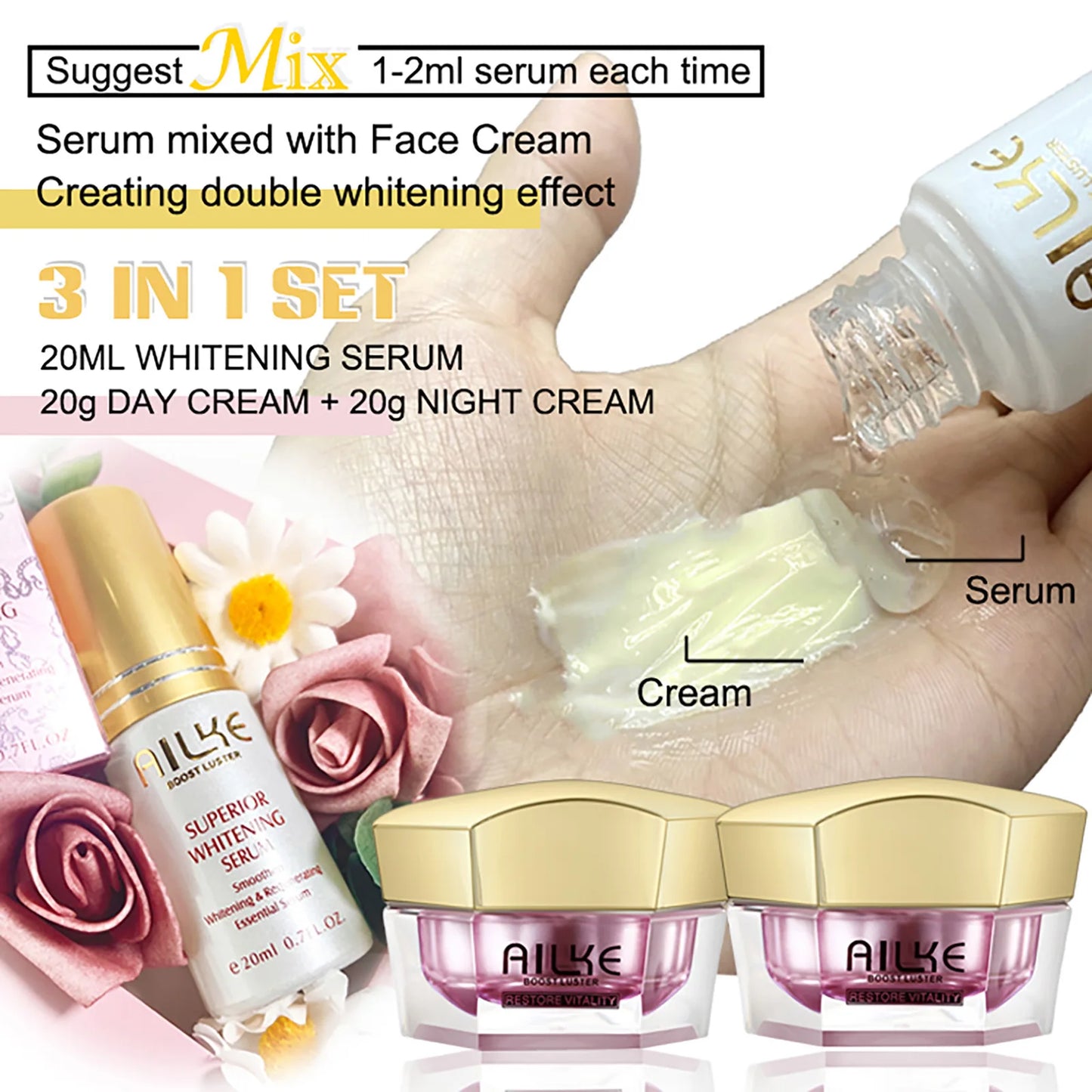 AILKE Lightening Anti-Wrinkle Face Cream With Hyaluronic Acid