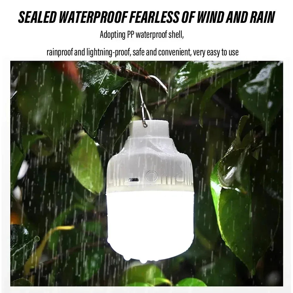 Outdoor USB Rechargeable LED Lantern for Camping and Emergency Light