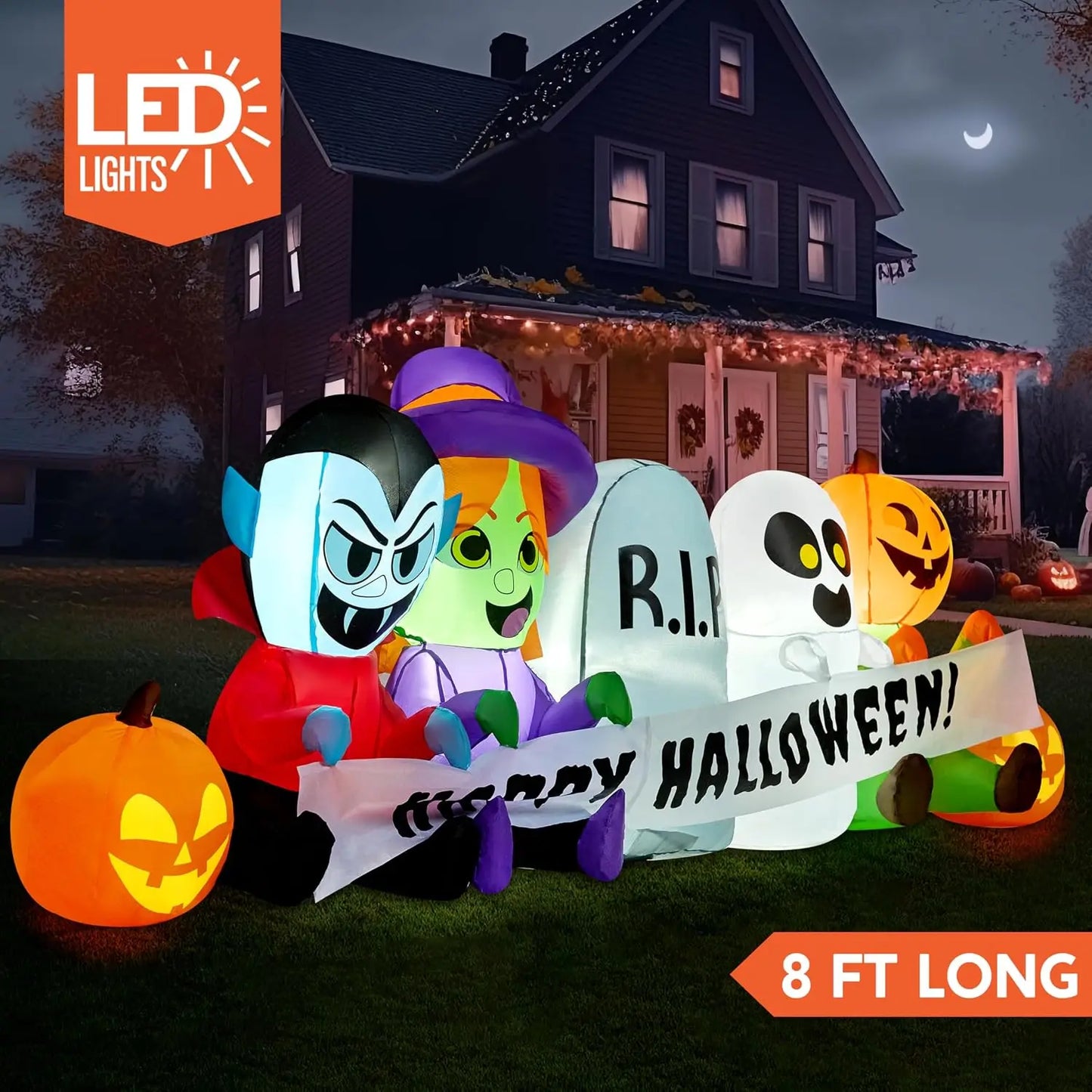 Joyfy Inflatable Halloween Multi-Character Series With LED Lights Outdoor Yard