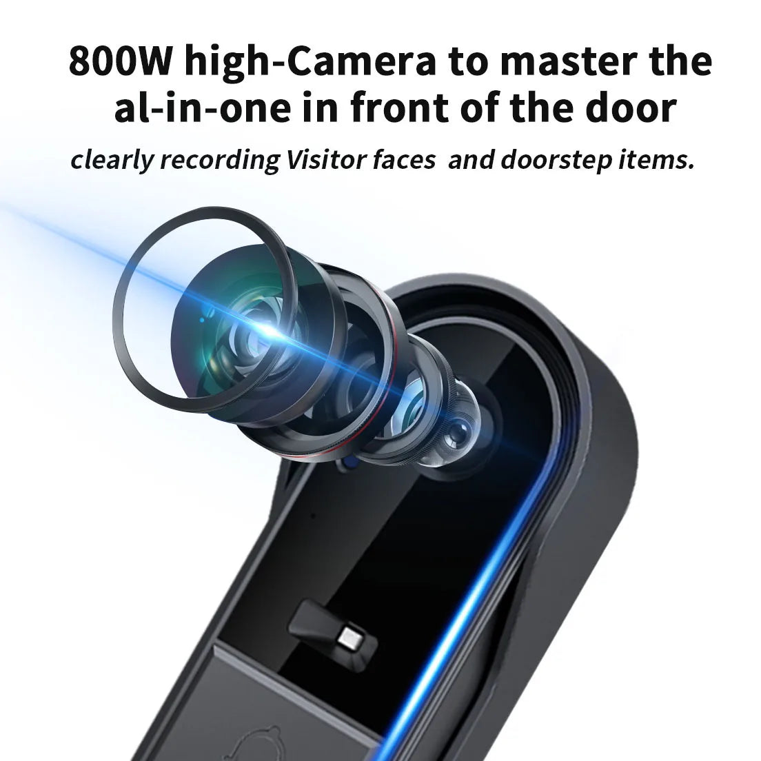 XBIBI WiFi Video Doorbell With 720P HD Camera And Two Way Intercom