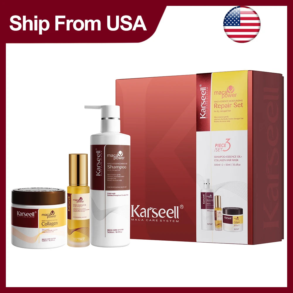 Karseell Collagen Hair Mask With Argan Oil Shampoo Set