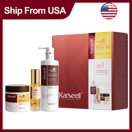Karseell Collagen Hair Mask With Argan Oil Shampoo Set