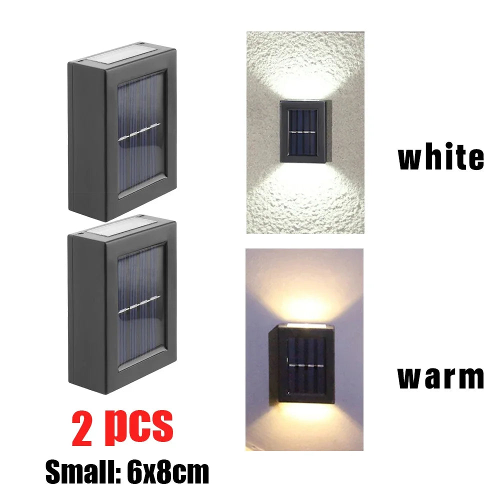 AlliLit Solar Wall Light Waterproof Outdoor LED Garden Lamp